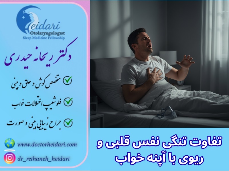 تفاوت تنگی نفس قلبی و ریوی با آپنه خواب